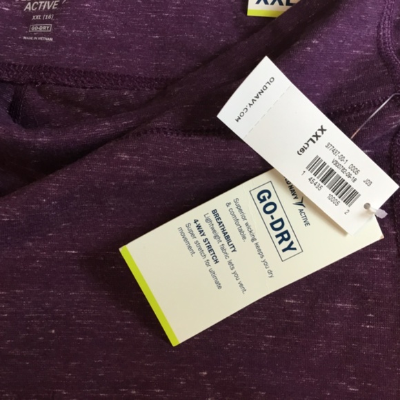 Plum Old Navy Active ankle mid-rise  leggings. NWT. Gray XXL 16 girls S womens - Picture 4 of 8